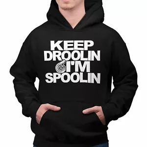 SUDADERA CON CAPUCHA KEEP DROOLIN IM SPOOLIN Mechanic Jdm Boost Drift Turbo coche de carreras coche - Imagen 1 de 4