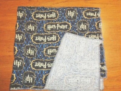 Manta Receptora Bebé Harry Potter HP Logo Negro Azul Algodón 26" Hogwarts RARA Foto 1 de 4