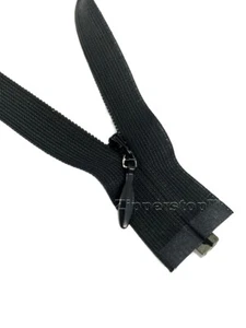 YKK #3 Invisible Concealed Coil Separating Zipper - Knitted Tape 12" to 36" - Picture 1 of 11