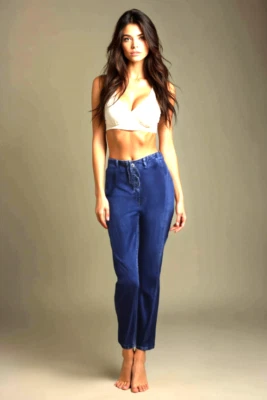 Skinny Jeans Free People Lace-Up Casual Waist Size 28” x 26.5” Cotton Blend - Image 1 of 4