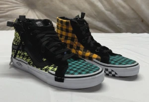 Vans Sk8-High Multi Plaid Zip Skateboarding Shoes Men 8.5 Women 10 - Picture 1 of 8