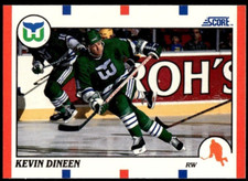 1990-91 SCORE NHL HOCKEY Trading Card #212 - Kevin Dineen, Hartford Whalers 🤠