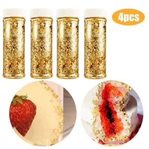 K??nstlerische essbare Blattgoldflocken 4 St??ck 2g 24K f??r Hochzeitstorte Deko - Bild 1 von 10
