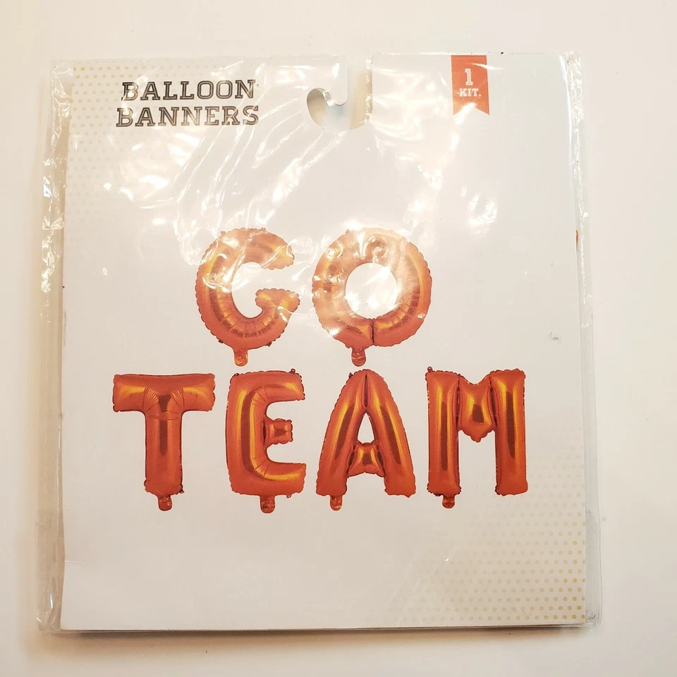 Banderas de globo Go Team fiesta celebración bronce Foto 1 de 1