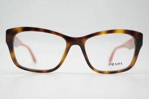 Brille Prada VPR 24R Braun Orange Silber Oval Brillengestell eyeglasses Neu - Picture 1 of 6