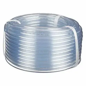 New Grainger PVUV8 100' Clear PVC Flexible Tubing 1/2" OD x 3/8" ID  / 26 PSI - Picture 1 of 2