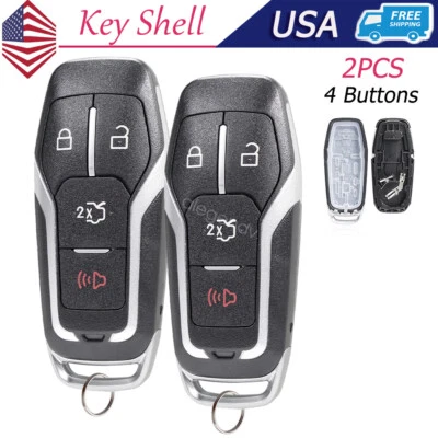 2 Repuestos Para Ford Mustang 2015 2016 2017 Mando a distancia sin llave Llavero Carcasa Estuche Foto 1 de 4