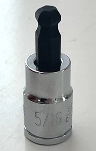 New 3/8" Drive Ball End Hex Bit SAE Socket 5/16" - Free Shipping - Picture 1 of 1