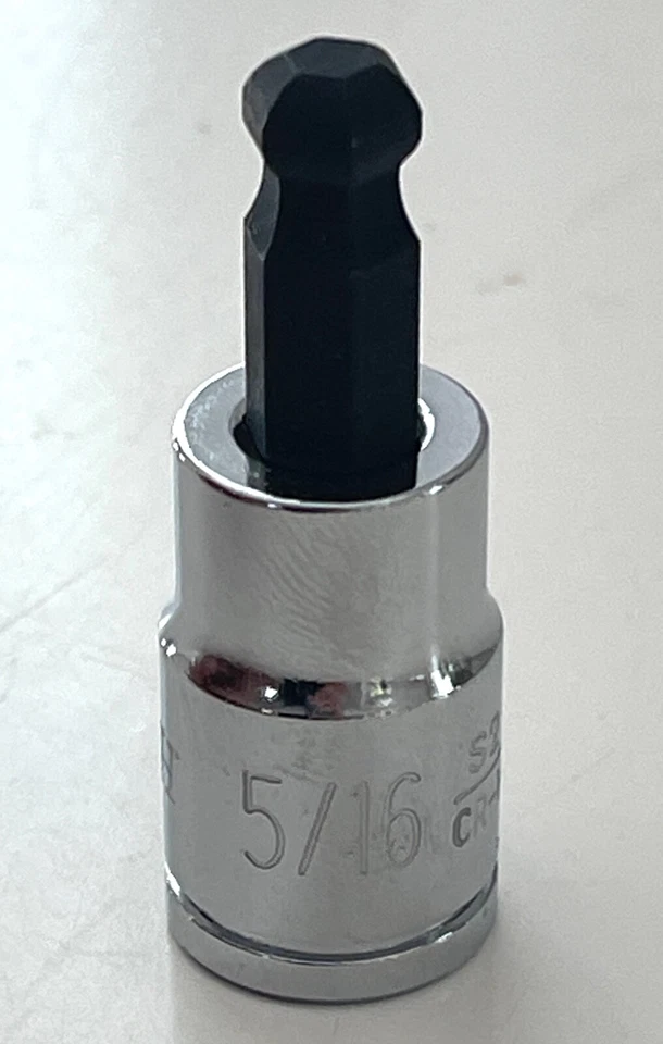 New 3/8" Drive Ball End Hex Bit SAE Socket 5/16" - Free Shipping - Image 1 of 1