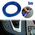 .5m Car Interior Decor Blue Point Edge Gap Door Panel Molding Line Accessories.