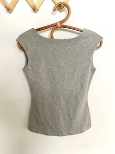 Forecast Low Cut Back Grey Sleeveless Top Sz 6 - Picture 1 of 6