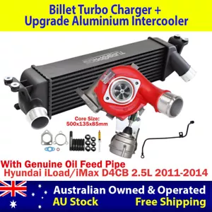 GEN1 High Flow Turbo+85mm Intercooler&Oil Feed Pipe For Hyundai iLoad D4CB 2.5L - Bild 1 von 15