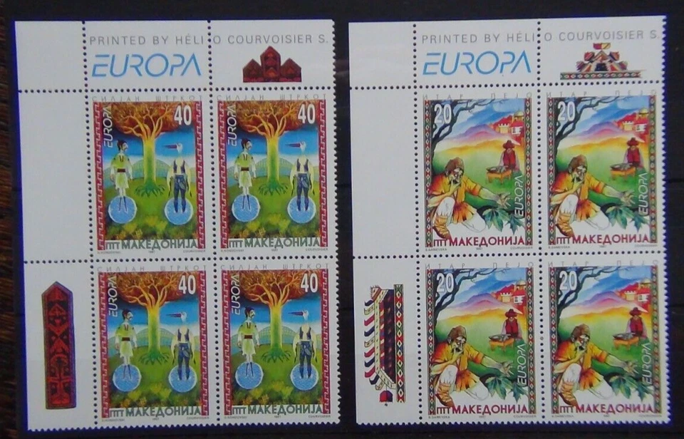 Macedônia 1997 Europa Tales and Legends conjunto em blocos x 4 MNH - Imagem 1 de 1