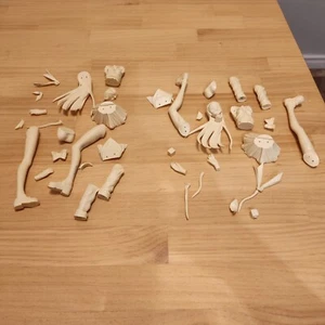 2 Anime Girl 1/7 Unpainted Unassembled Statue Blank Resin 00's Garage Kit - Picture 1 of 7