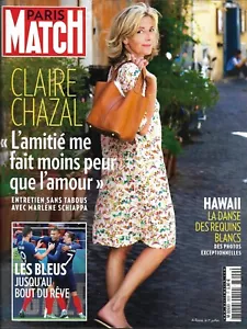 Parigi Match N°3609 12/07/2018 Trasparente Chazal / I Blu/Squali Bianco Con - Foto 1 di 1