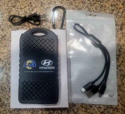 Banco de alimentación cargador de teléfono celular portátil Hyundai Los Angeles LA Rams 2023 SGA Foto 1 de 2