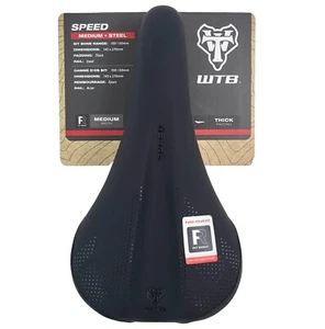 WTB Speed Saddle - Steel - Medium Width - Black - Thick Padding 145 × 270mm - Picture 1 of 8
