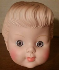 New ListingVintage Doll Head~ Molded Hair Bun~ Ponytail Girl~ 5"~ for Doll Making/Repair