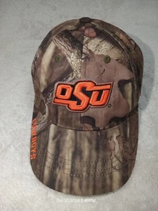 OSU Oklahoma State Cowboys Hunting Camo Hat Strap Back Cap - Picture 1 of 5