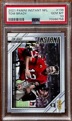 2021 Panini Instant 139 Tom Brady (700 TD's) Commemorative Card PSA 10 Pats/Bucs - Image 1 of 3