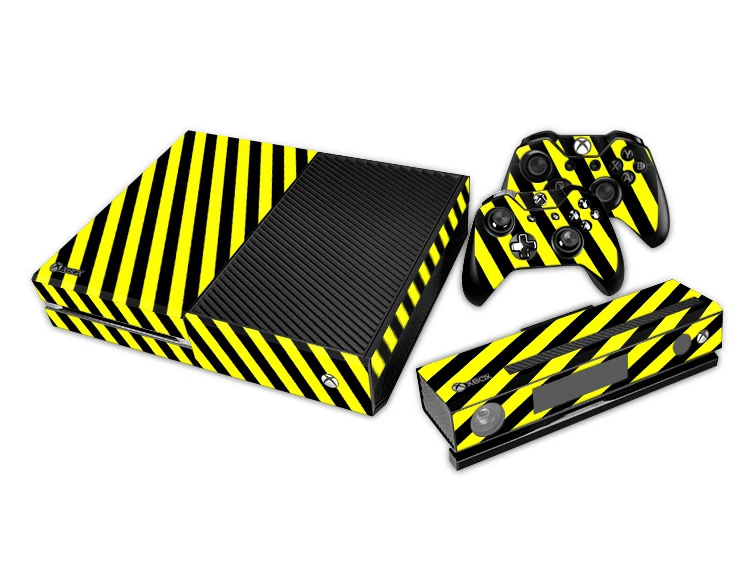 Xbox One Skin Design Foils Sticker Screen Protector Set - Yellow Black Motif - Image 1 of 1