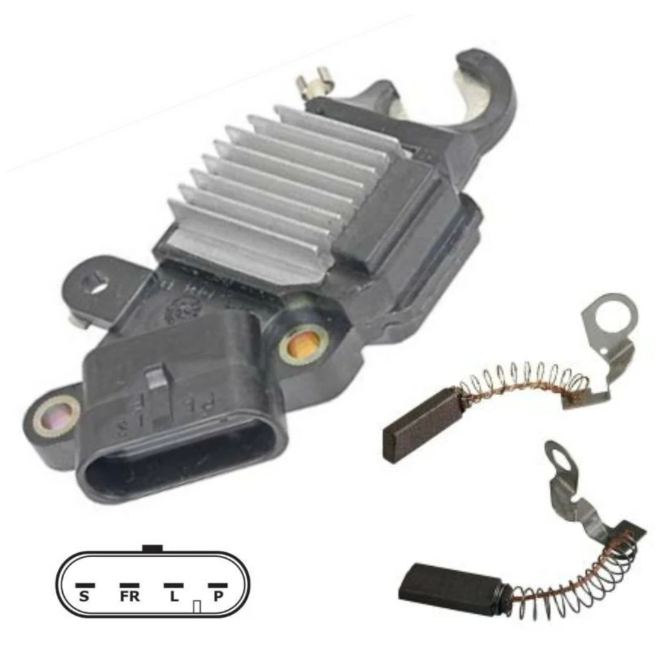 Voltage Regulator and Brushes For 2001-2002 Express Savana Vans 4 Pin Delco Alte - Image 1 of 1