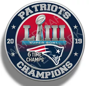 Adesivo decalcomania vinile New England Patriots Super Bowl 53 Championship 2019 - Foto 1 di 2