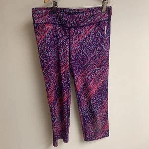 Reebok Girl's Purple Multi-Color Active Geometric Playwarm Legging Sz XL 16 - Picture 1 of 2