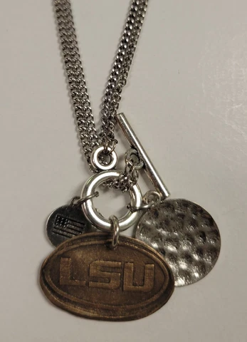 LSU Tigers Toggle Necklace Vintage Antique Bronze by Legacy Cover