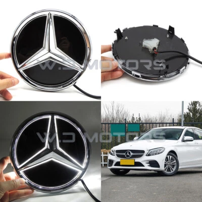 Luz diurna con logotipo de parrilla delantera LED tipo Snap para Mercedes-Benz W204 Clase C GLK Foto 1 de 4
