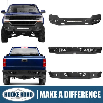 Hooke Road Front Rear Bumper w/Light Fit 2016 2017 2018 Chevrolet Silverado 1500 Foto 1 de 4