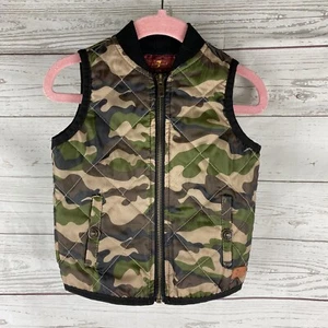 7 For All Mankind Baby Weste 12M gesteppt Camouflage ärmellose Jacke Kleinkind  - Bild 1 von 12