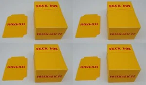4 x Docsmagic.de De Mazo Amarillo + Divisor de Tarjetas - Caja de Tarjetas Amarillo - PKM - YGO MTG - Imagen 1 de 5