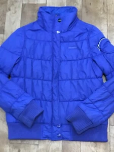 Mckenzie Blue Indigo Puffa Padded Zip Up Jacket UK 12 No Hood A25 - Picture 1 of 10