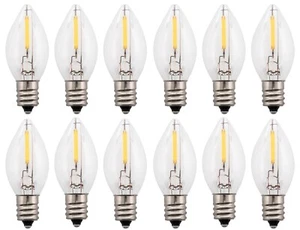 12 LED Replacement Light Bulbs for Night Lights C7 Base, 0.7w, 120v - Picture 1 of 5