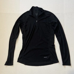 Patagonia Womens 1/4 Zip Capilene Lightweight LS Base Layer Medium Black 44860 - Picture 1 of 8