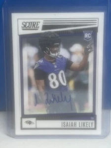 2022 Score - Rookies Signatures #372 Isaiah Likely (AU, RC) - Bild 1 von 2