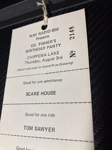 Vintage Chippewa Lake Park Ohio WJW RADIO 850 ED FISHER’S Birthday Party FreeS2U - Picture 1 of 14