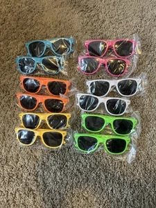 Pack Of 12 Kids Sunglasses - Blue, Orange, Yellow, Pink, White, Green. 2x Each - Picture 1 of 1