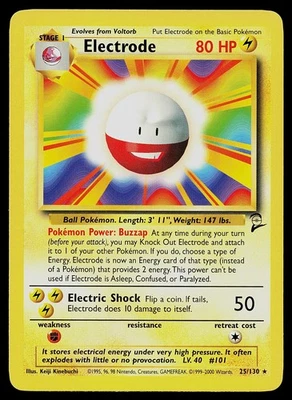 Pokemon Card - Electrode Base Set 2 25/130 Rare - Image 1 of 2