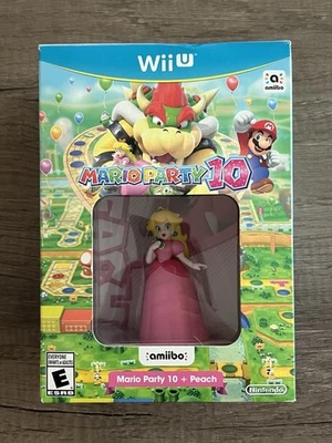 Brand New Mario Party 10 + Princess Peach Amiibo Bundle (Nintendo Wii U) *1 - Image 1 of 4