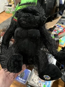 GANZ Webkinz Gorilla HM040 8" Black Stuffed Animal Plush Beanie - No Code - Picture 1 of 3