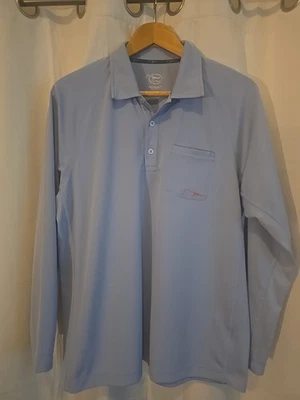 Camisa polo True Lies manga larga para hombre azul claro XL Foto 1 de 4