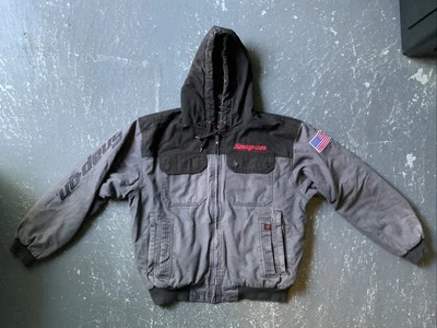 Chaqueta a Presión Vintage Logo Ropa de Trabajo Chaqueta Talla L Múltiples Bolsillos Herramientas a Presión Foto 1 de 4