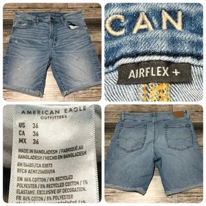 American Eagle Airflex+ Jeansshorts Herren 36 blau Denim (Innennaht 8) - Bild 1 von 10