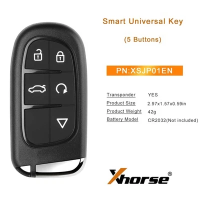 Xhorse XSJP01EN Universal Smart Remote Key XM38 Series TOY.T 5 Buttons - Image 1 of 4