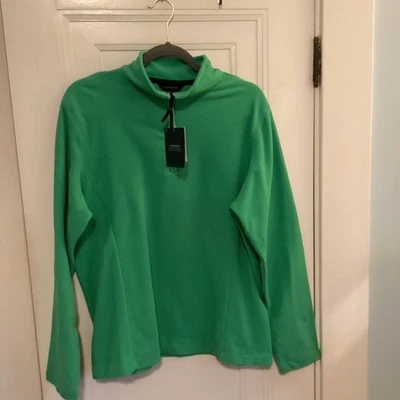 Land’s End Woman’s Large 1/4 Zip Fleece Long Sleeve Green Size Large - Image 1 of 4
