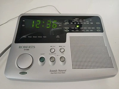 Roberts CR 9900 Silber Dual Radiowecker Natürliche Schlafgeräusche Ozean Vögel - Bild 1 von 4
