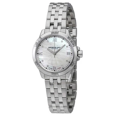 Reloj para dama Raymond Weil Tango blanco con esfera de diamantes 5960-ST-00995 Foto 1 de 3