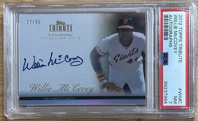 2012 Topps Tribute Willie McCovey Auto 17/99 San Francisco Giants HOF PSA 7 - Image 1 of 3